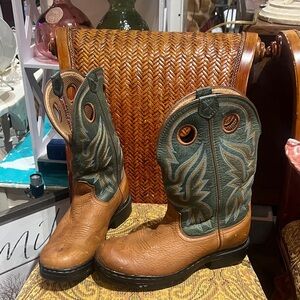 Men’s Twisted X Tan and Hunter Green Western Boots